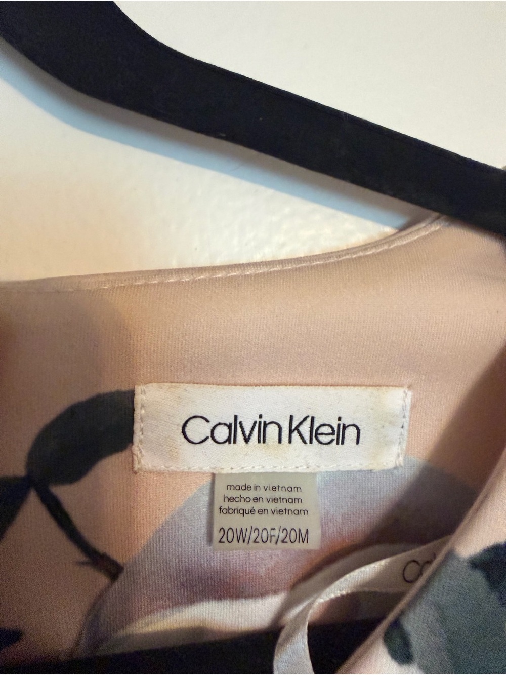 Calvin Klein Rose Floral Fit & Flare Dress - Blush Pink - Picture 4 of 6